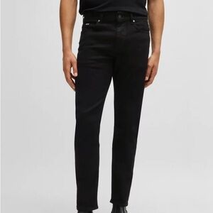 Hugo Boss Delaware Slim-Fit Comfort Stretch Denim – Black for men